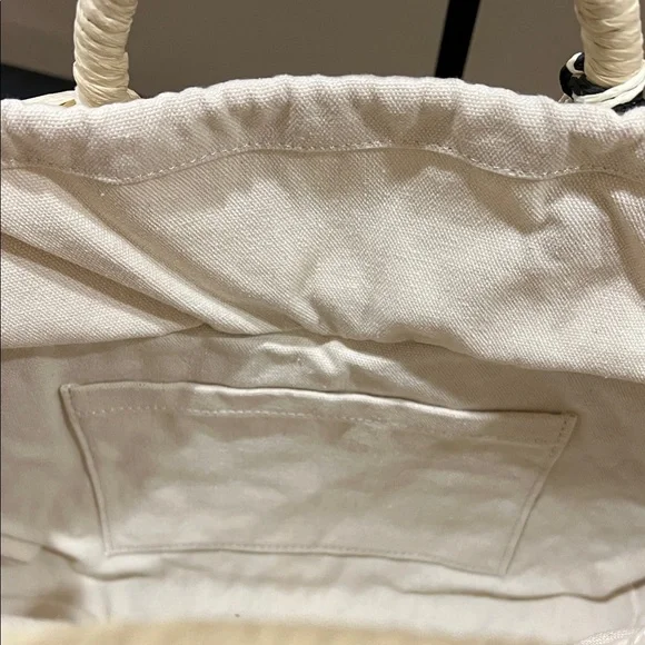 Dolce Vita | Black Raffia Shopper “EstelleB” Tote ~ Canvas Inside - Picture 7 of 16